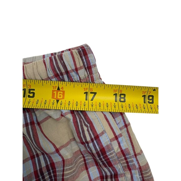 Gap Men’s Plaid Cotton Drawstring Pajama Pants Khaki Red Preppy Sleep Lounge XL - Picture 8 of 11